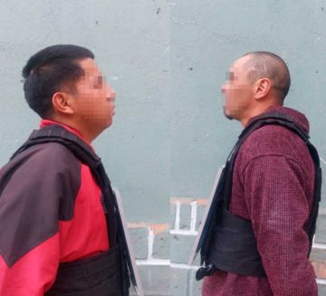 Los presuntos delincuentes detenidos.