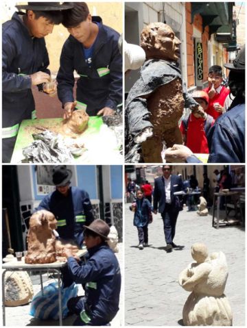 Escultores mostraron su arte y creatividad al público 