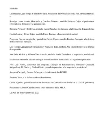 Nota de la ANP