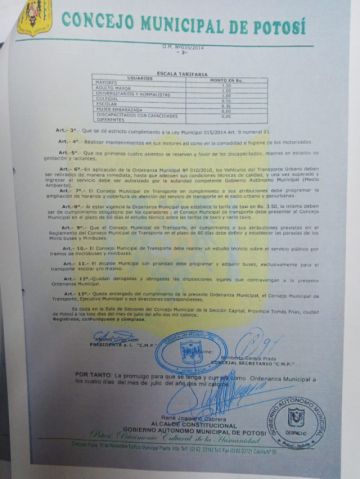 Ordenanza Municipal define tarifas gratuitas que transportistas nunca cumplieron 