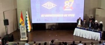 El presidente Arce participa del 87 aniversario de YPFB