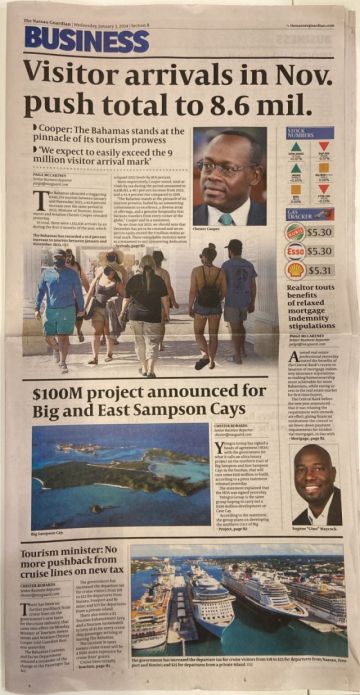 La noticia en The Nassau Guardian.