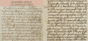 Manuscritos de Arzáns en los que se refiere al culto de los indios de Cantumarca.