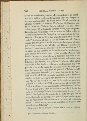 Página del libro de García Camba.
