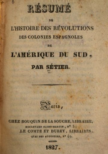 Carátula del libro de Sétier.