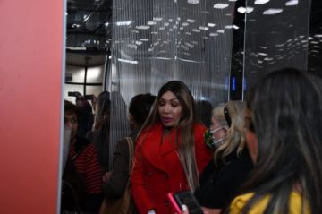 Así lucía ayer la expareja de Evo Morales.
