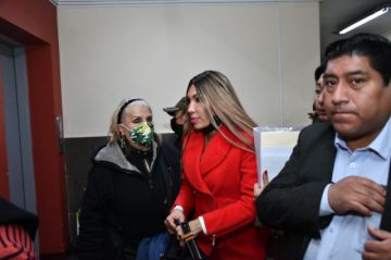 Así lucía ayer la expareja de Evo Morales.