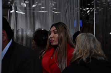 Así lucía ayer la expareja de Evo Morales.