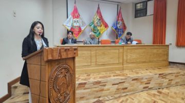 UATF posesiona a integrantes del Parlamento Andino Universitario