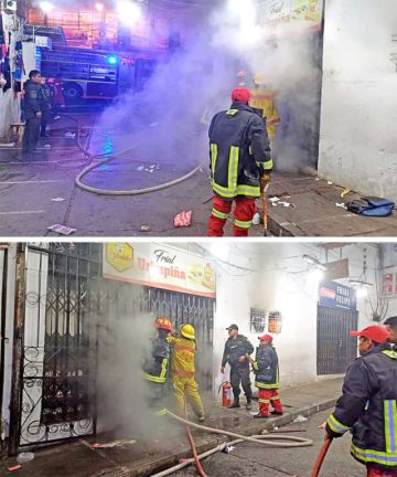 Sucre: Se incendia tienda de frial en mercado Central