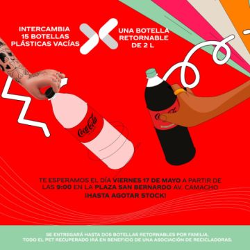 Fundación Coca-Cola de Bolivia prepara el intercambio de botellas plásticas por retornables en el día del reciclaje