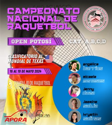 Potosí albergará el campeonato nacional de raquetbol