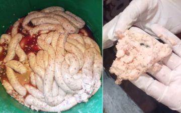 Insólito: Vendían chorizos “blancos”, con 95% de desperdicio y 5% de carne