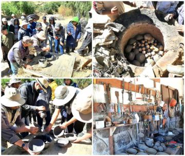 Visitaron talleres de cerámica nativos.