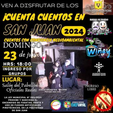 Presentan "Cuentos en San  Juan 2024" esta noche