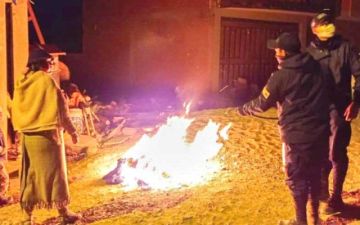 Encendieron fogatas pese a las sanciones.