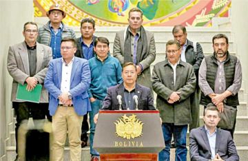 Arce y gobernadores pactan agenda común