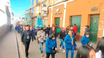 San Bartolomé inició las dos jornadas de promesa con la comitiva oficial.
