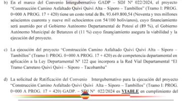 Parte del informe que fue analizado por los asambleístas.