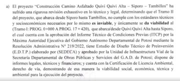 Parte del informe que fue analizado por los asambleístas.