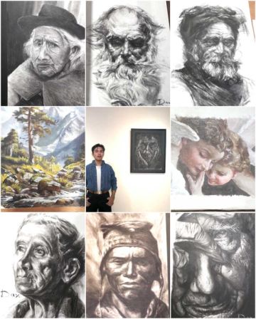 Retratos hiperrealistas copan muestra de Dax Alfaro Ochoa 