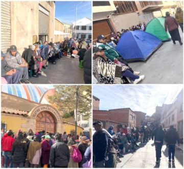 Calles llenas de filas en cercanías de puntos de venta.