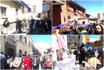 La procesión del Corpus Chico recorrió el centro de la ciudad.