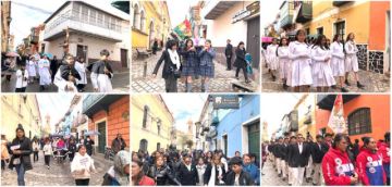 Virgen del Rosario salió en procesión en Potosí para bendecir hogares