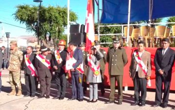Hubo un acto en la plaza Las Banderas.