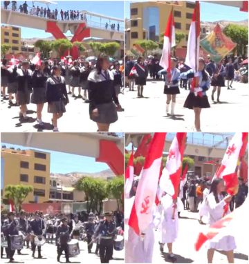 Las unidades educativas mostraron su civismo.