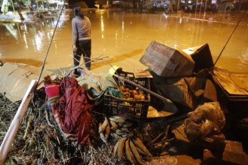 Inundaciones en el municipio de Colcapirhua, Cochabamba. 