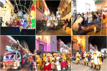 La alegoría de la Navidad se plasmó en los disfraces y carros adornados que recorrieron las calles.
