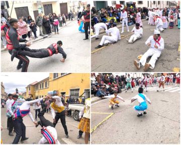 Las danzas con pasos "difíciles" fueron demostradas en la entrada.
