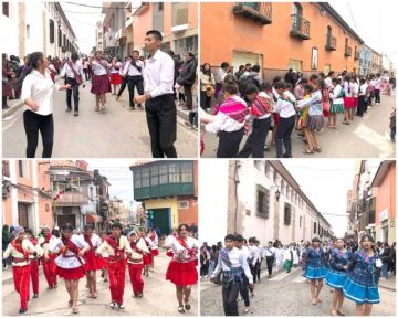 Los pastorcitos danzaron con alegría por las calles del centro de la ciudad.