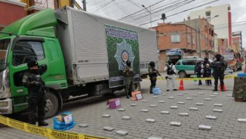 Interceptan un camión que transportaba 50 paquetes de droga de La Paz a Santa Cruz