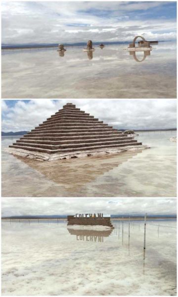 El agua está acumulada en la superficie de la maravilla potosina.