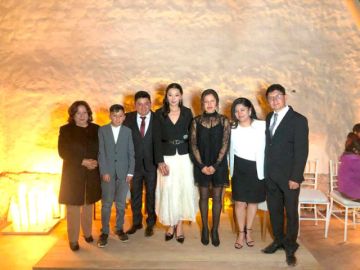 La familia Cortes Torrico en la velada.