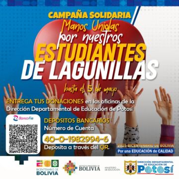 Inician campaña solidaria por los estudiantes de Lagunillas