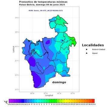 La temperatura descenderá a menos cinco grados bajo cero