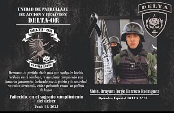 Condolencia a la familia del uniformado