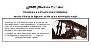 Amalia Villa de la Tapia: valerosa primera aviadora boliviana