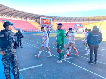 Los jugadores de Río San Juan Humi al final del partido.