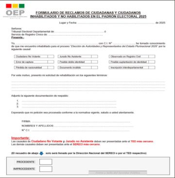 Padrón: Corre plazo corto para revertir inhabilitaciones