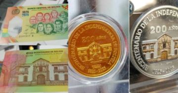 El BCB inicia venta y canje del billete y monedas conmemorativas del Bicentenario