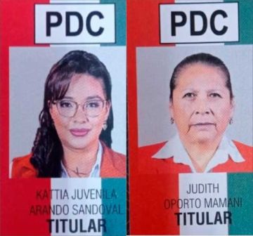 Kattia Juvenil Arando Sandoval elegida diputada en la circunscripción 33. Judith Oporto Mamani elegida diputada por la circunscripción 34.
