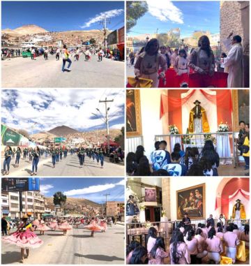 El sabado, fraternidades folclóricas danzaron con un cambio de ruta.