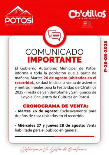 Comunicado de la Alcaldía.