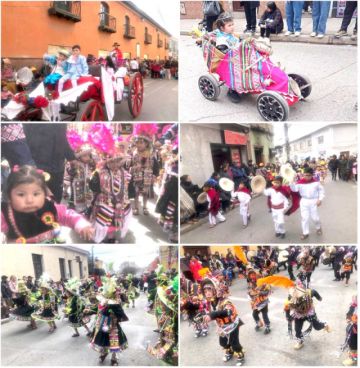 La vestimenta y ritmos nacionales primaron en la entrada infantil.-