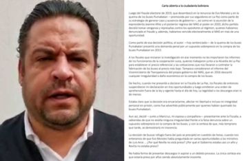 Luis Revilla emite una carta: “Quiero volver al país junto a mi familia”