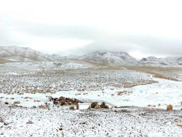 La nevada cubrió los picos altos en varios municipios.